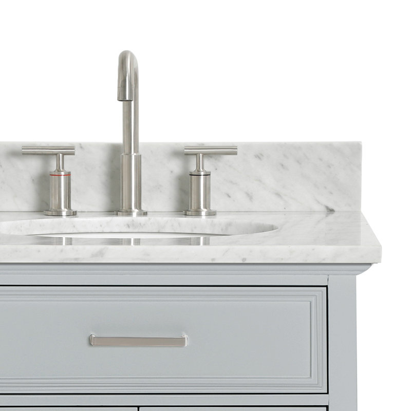 Kensington 73'' W Double Vanity, Gray, 61", Oval