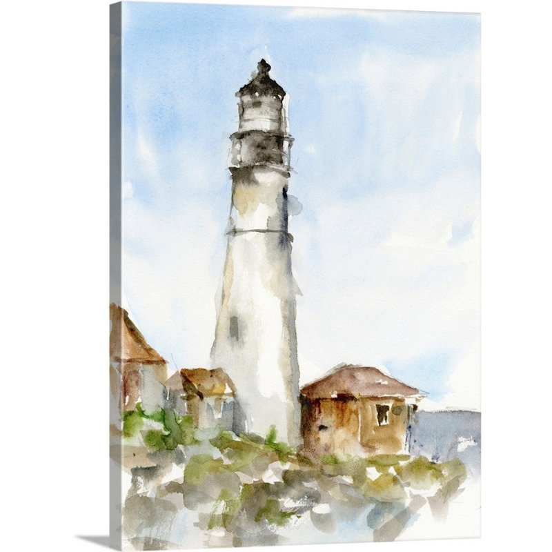 Étude du phare Plein Air I par Ethan Harper - reproduction d'art, H 48 po x l 36 po x P 1,25 po, Toile tendue