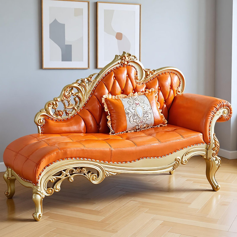 Upholstered Chaise Lounge, Right Hand Facing