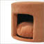 Repose-pieds orange pour animaux de compagnie avec coussin amovible pour salon