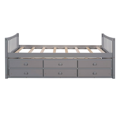 Daybed With Trundle And Drawers, Twin Size