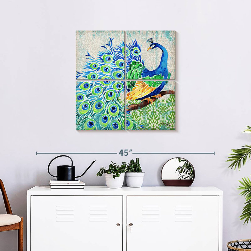 Brampt Patterned Peacock I, 26" H x 26" W