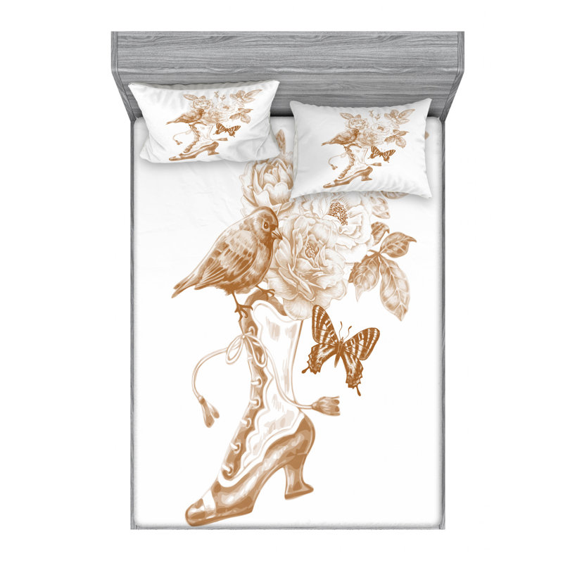 Microfiber Sheet Set, Queen Sheet Set with Fitted Sheet