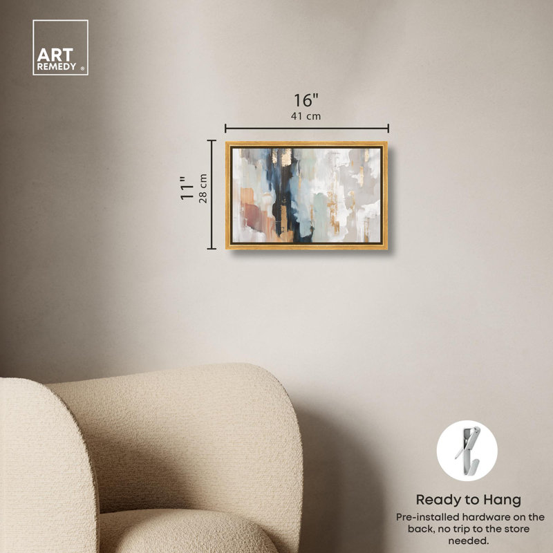 Impression sur toile Golden Descent III Boho Decor par Art Remedy, H 15 po x l 10 po, Cadre doré