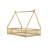 Twin Teepee Tent Bed With Guardrails & Solid Wood Frame-774655989