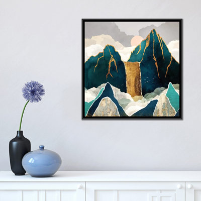 Golden Waterfall - impression d'art graphique