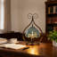 Lampe de libellule en verre coloré de style Tiffany 16,5 po H
