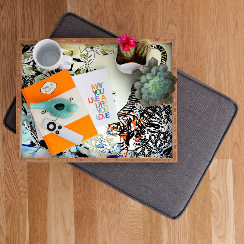 Giffin Wood Tray, 1.75" H x 18" W x 14" D