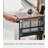 Tower Yamazaki Home Rolling Slim Storage Three Tier Utility Cart With Handle, Steel, Handle, Wheels-46492045