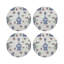 Sous-verres ronds en cuir Royal Delft Purissima