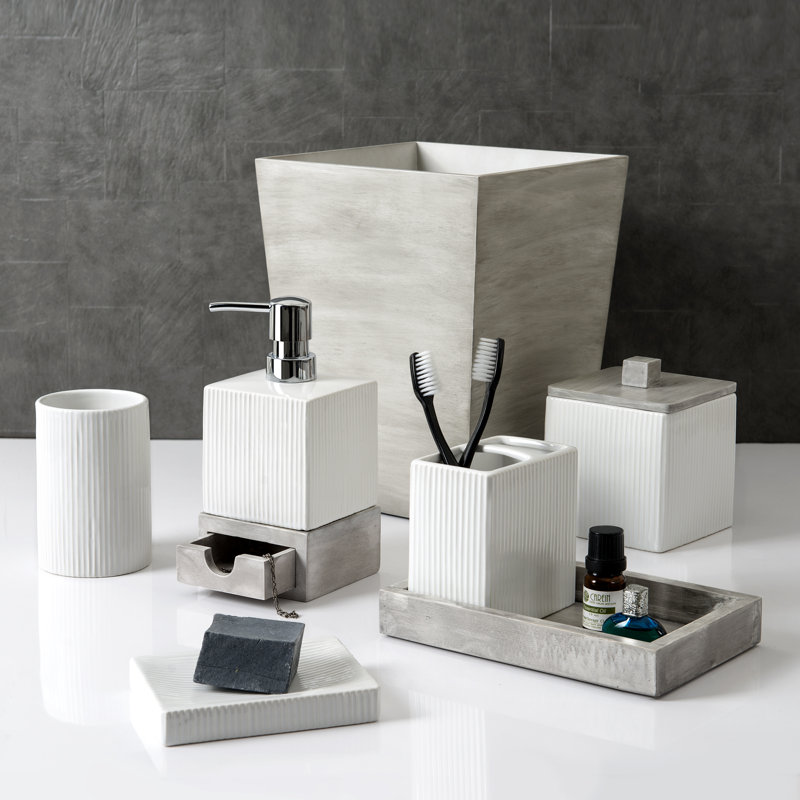 Allure Gray Bamboo Bathroom Vanity Tray
