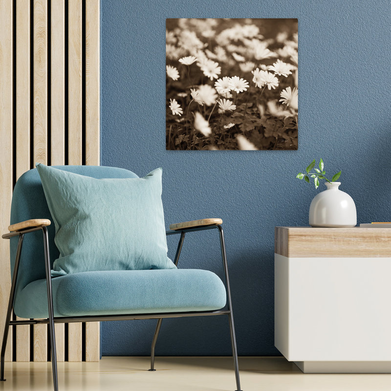 Art floral contemporain Wild Daisies, H 18 po x l 18 po
