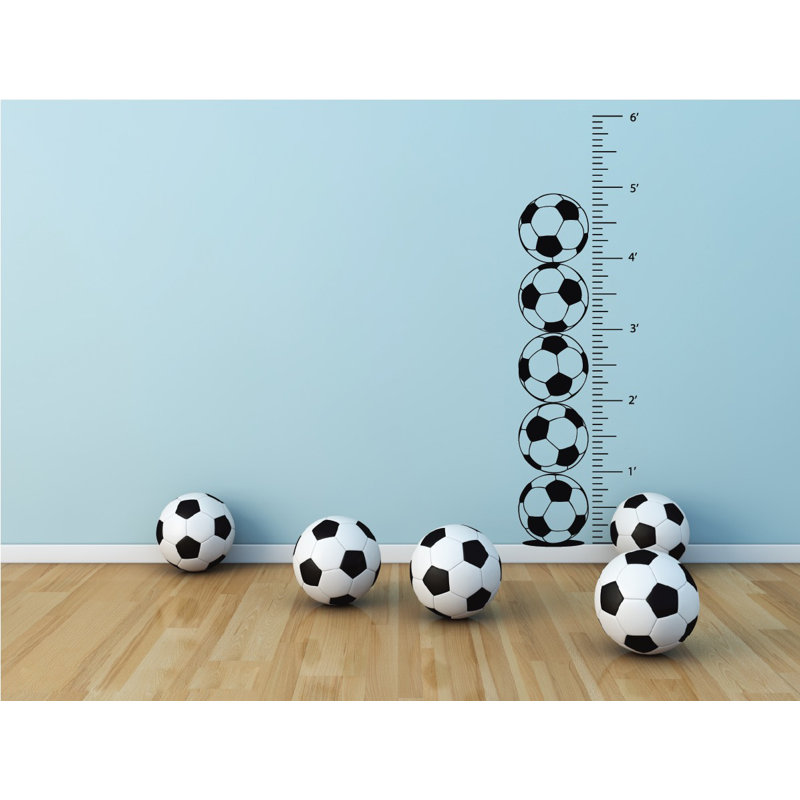 Décalcomanie murale graphique de croissance foot, Noir