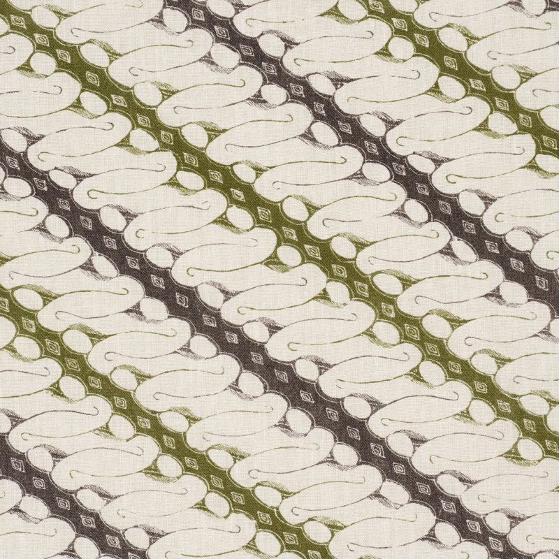 Schumacher X Rita Konig Ronnie Fabric, Green