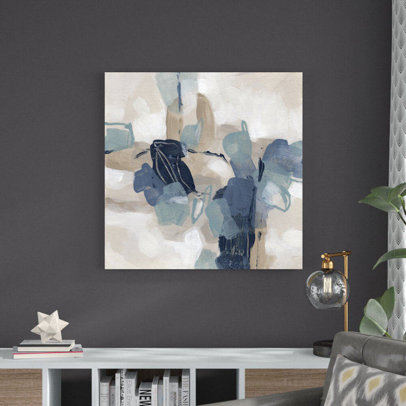 "Blues Chorus II" by June Erica Vess UV-Resistant Mixed Media Painting Print, 36" H x 36" W