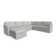 Flex 6 - Piece Upholstered Modular Sectional with Bumper Ottoman