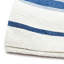 Jeté en coton 50 x 60 rayures bleues et blanches décoratives