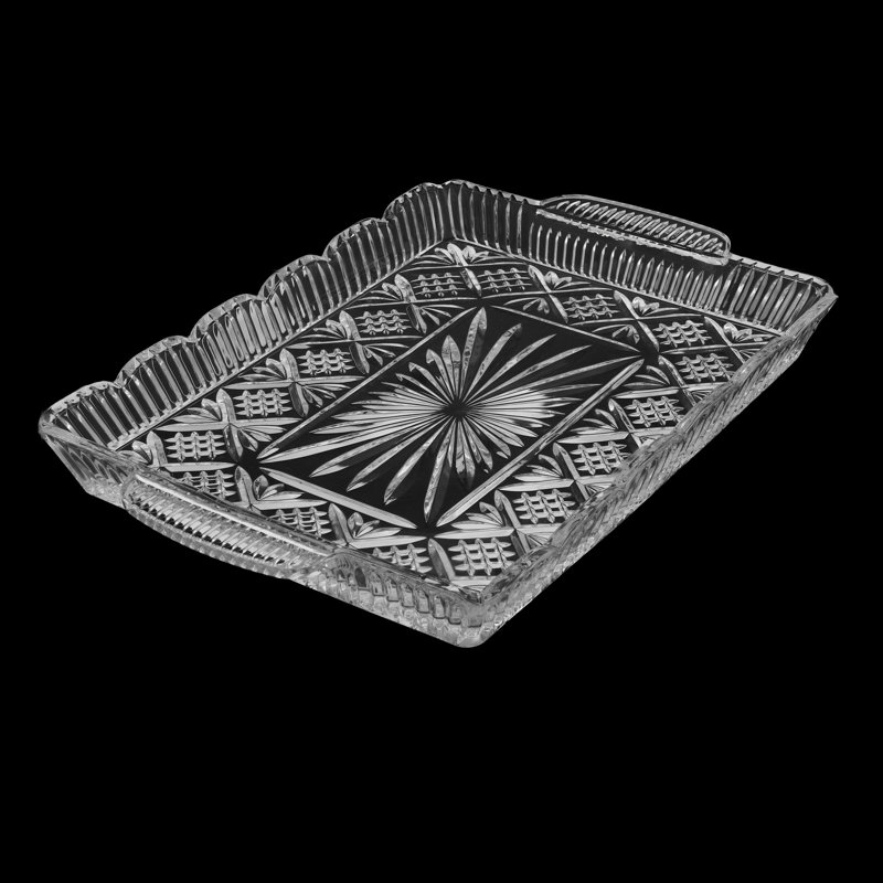 Dublin Crystal Scalloped Serving Tray