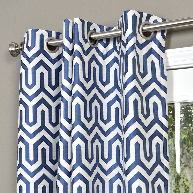 Dighton Room Darkening Curtain Single Panel, Blue