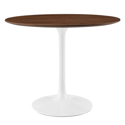Modway Lippa 36" Round Walnut Dining Table