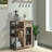 3 Tier Coffee Bar Table With Storage Drawer Grey