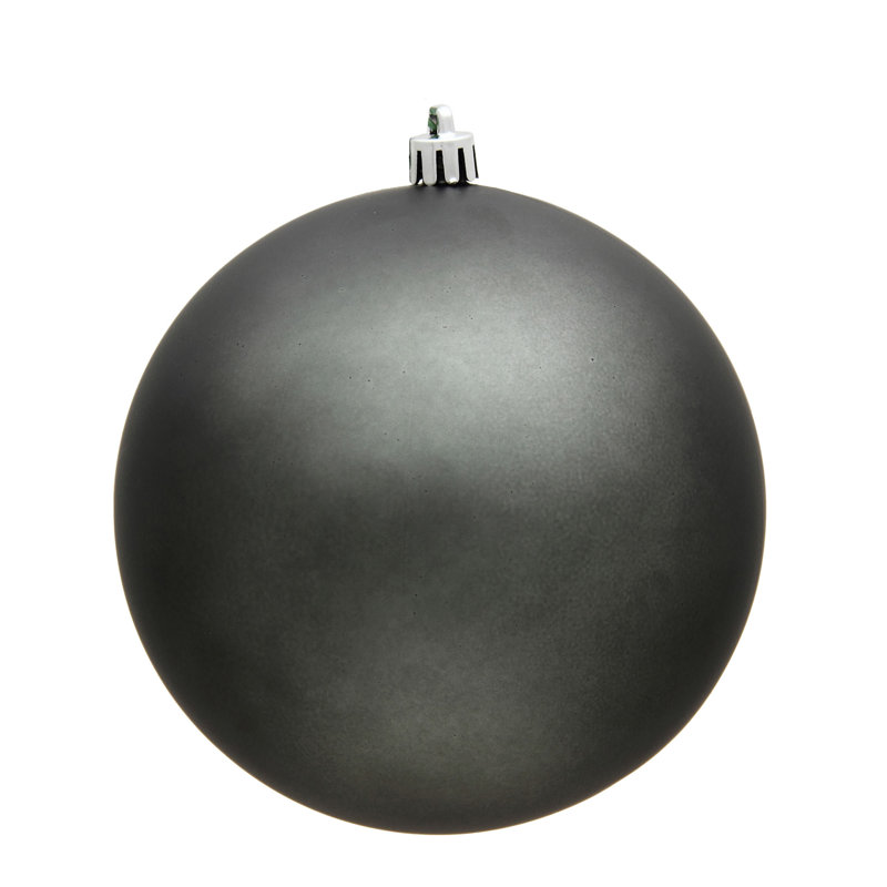Holiday Décor Ball Ornament, Matte Pewter