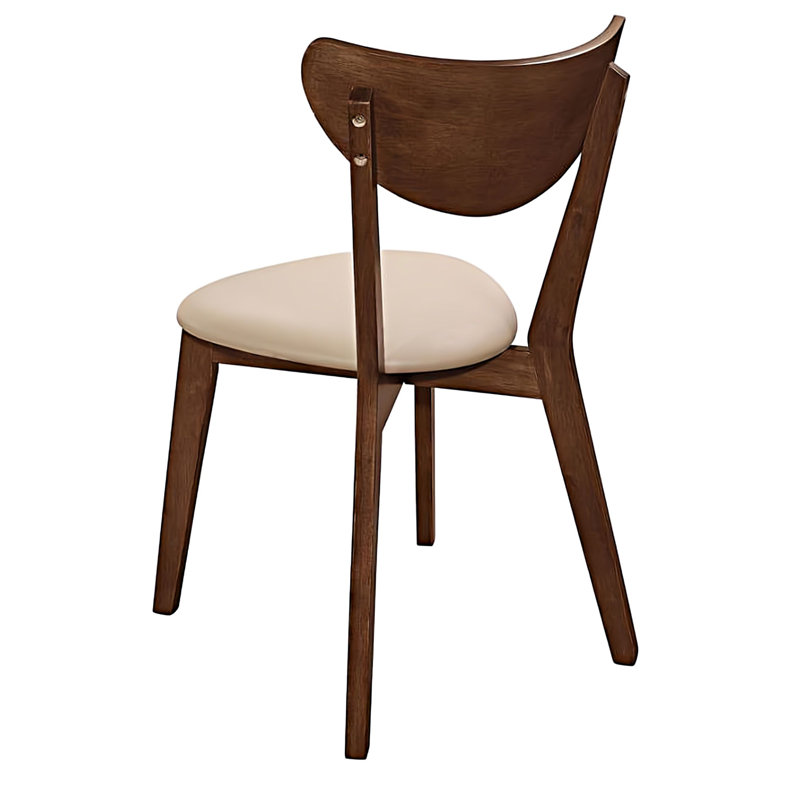 Chaises de salle à manger d'appoint à dossier incurvé beige et châtaignier Kersey (ensemble de 2)