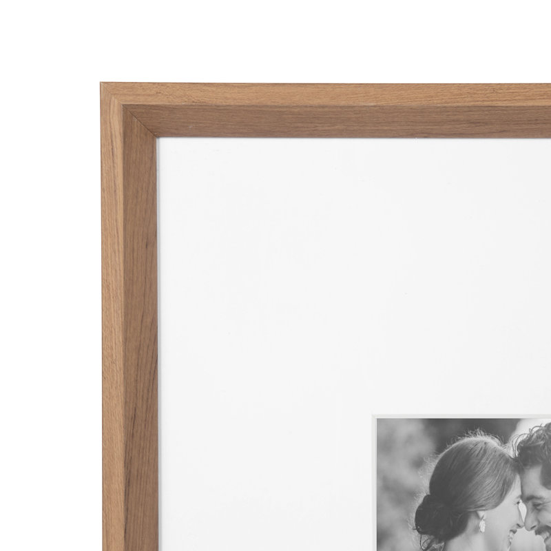 Baislee Matte Picture Frame - Set of 3 with Mat, Brown