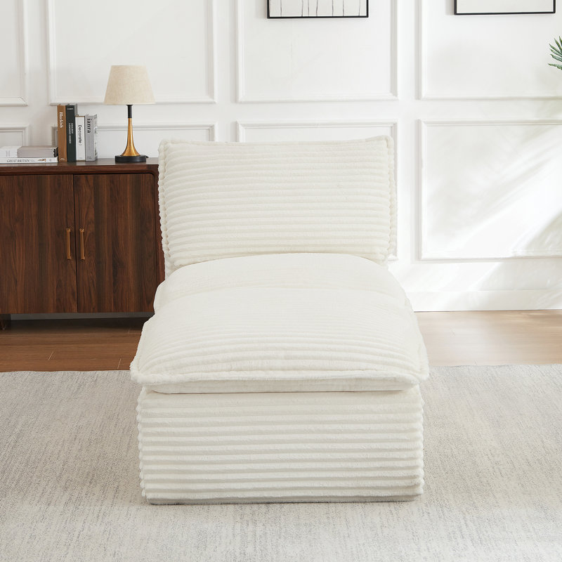 Canapés modulaires en nuage pour le salon, canapé convertible en L avec repose-pieds, Blanc