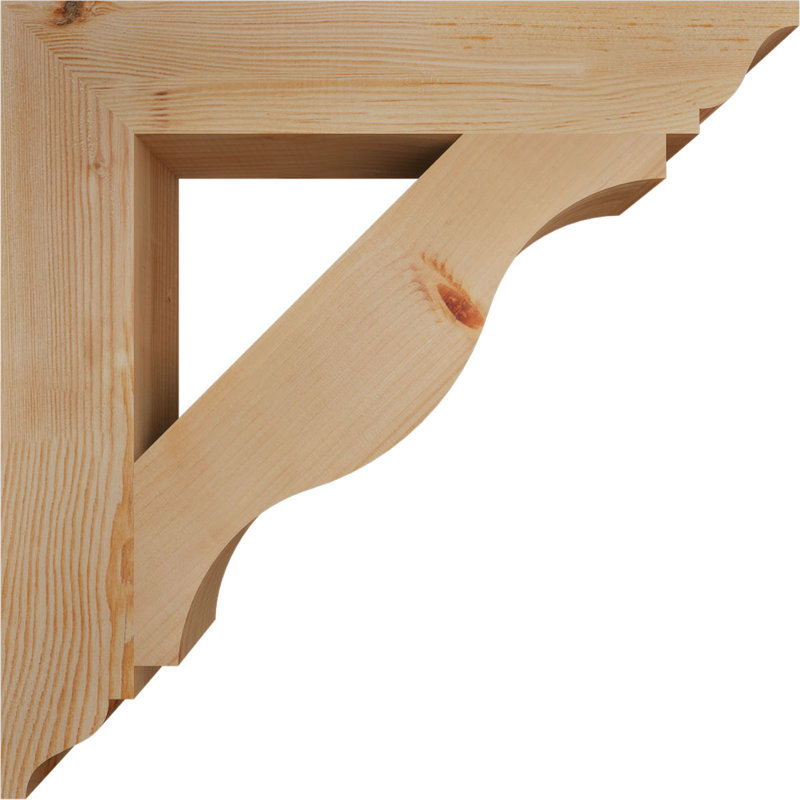 Support lisse 3 1/2 "x P 24" x H 24 ", sapin Douglas, H 24 po x l 3,5 po x P 24 po, Douglas, Lisse