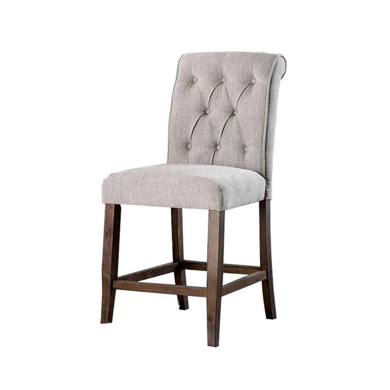 Chaise de comptoir rustique H 20,4 po (2 / RTC), beige / chêne rustique, Brun, Beige