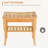 Harlowe Bamboo Shower Bench with Underneath Storage Shelf