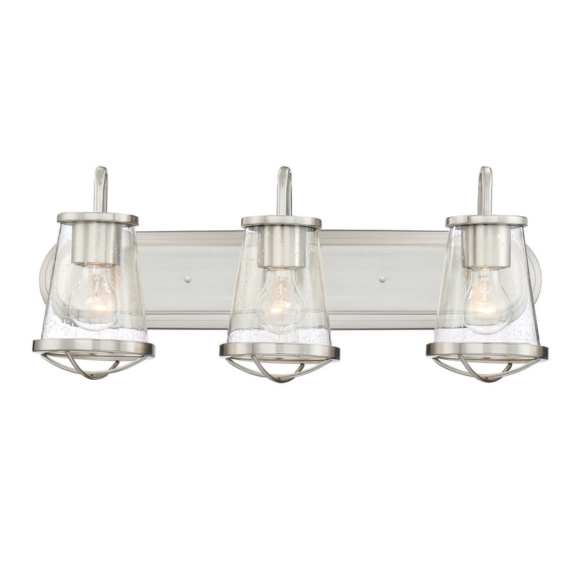 Malmesbury 3 - Light Dimmable Vanity Light, Satin Platinum