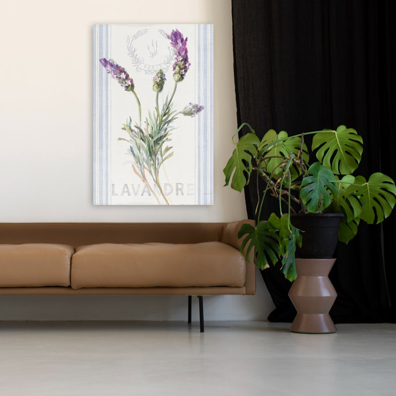 Fleurs et fleur de lavande bleue, H 48 po x l 32 po