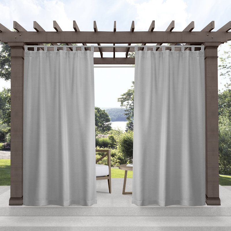 Semi Sheer Curtain Pair, Gray, 54" W x 132" L