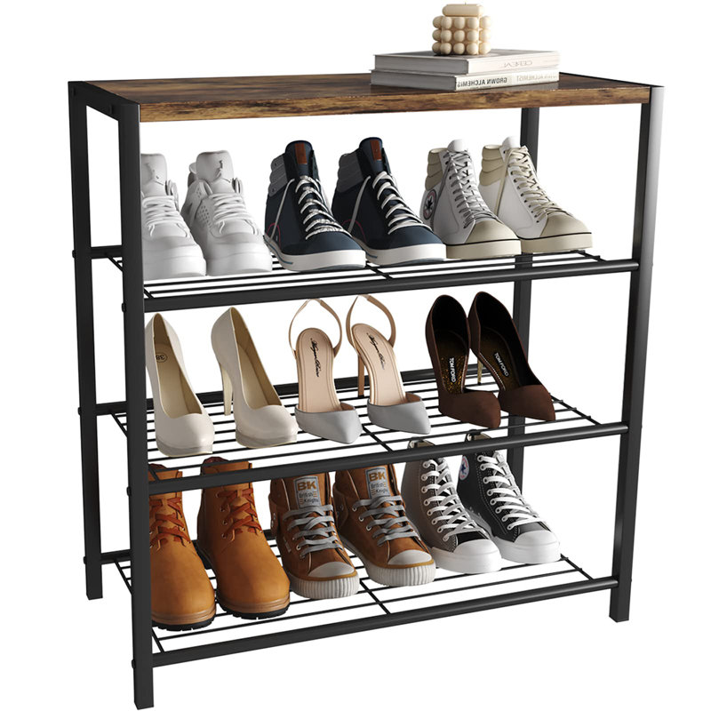 12 Pair Shoe Rack, Brown