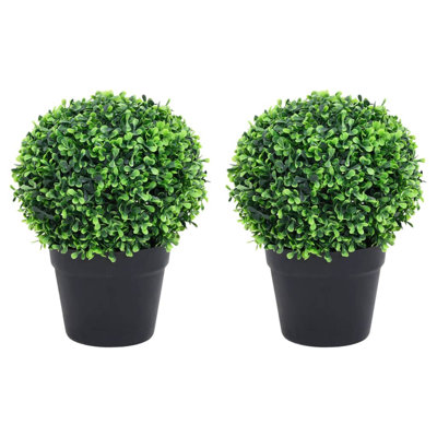 Artificial Boxwood Plants with Pots