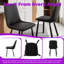 Ensemble de 2 chaises de salle à manger en similicuir avec pieds en fer et dossier rembourré-123167633
