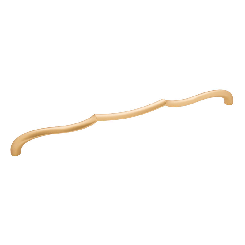 Trellis Collection Pull, 0.56" W x 12.5" L, 12" inch, Brushed Golden Brass