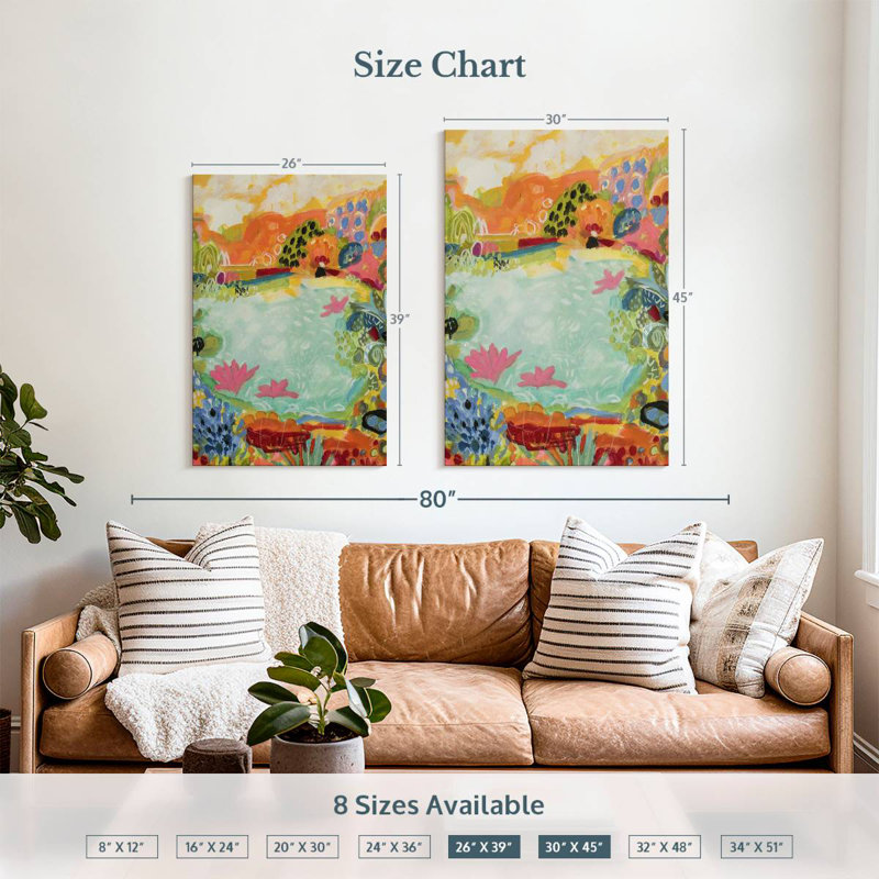 Alvord Whimsical Pond I, H 39 po x l 26 po