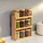 Rebrilliant Versatile 3-tier Bamboo Spice Rack And Pantry Organizer With 9 Glass Jars – Perfect For Countertop Storage In Kitchens To Keep Seasoning Containers Neatly Displayed And Easily Accessible
