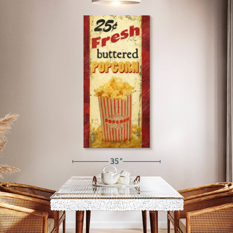 Buttered Popcorn, 54" H x 27" W