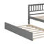 Structure de lit plateforme en bois robuste avec lit gigogne extensible-1258968507