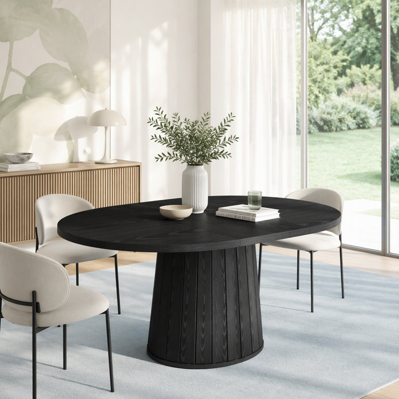 Oval Dining Table, Black
