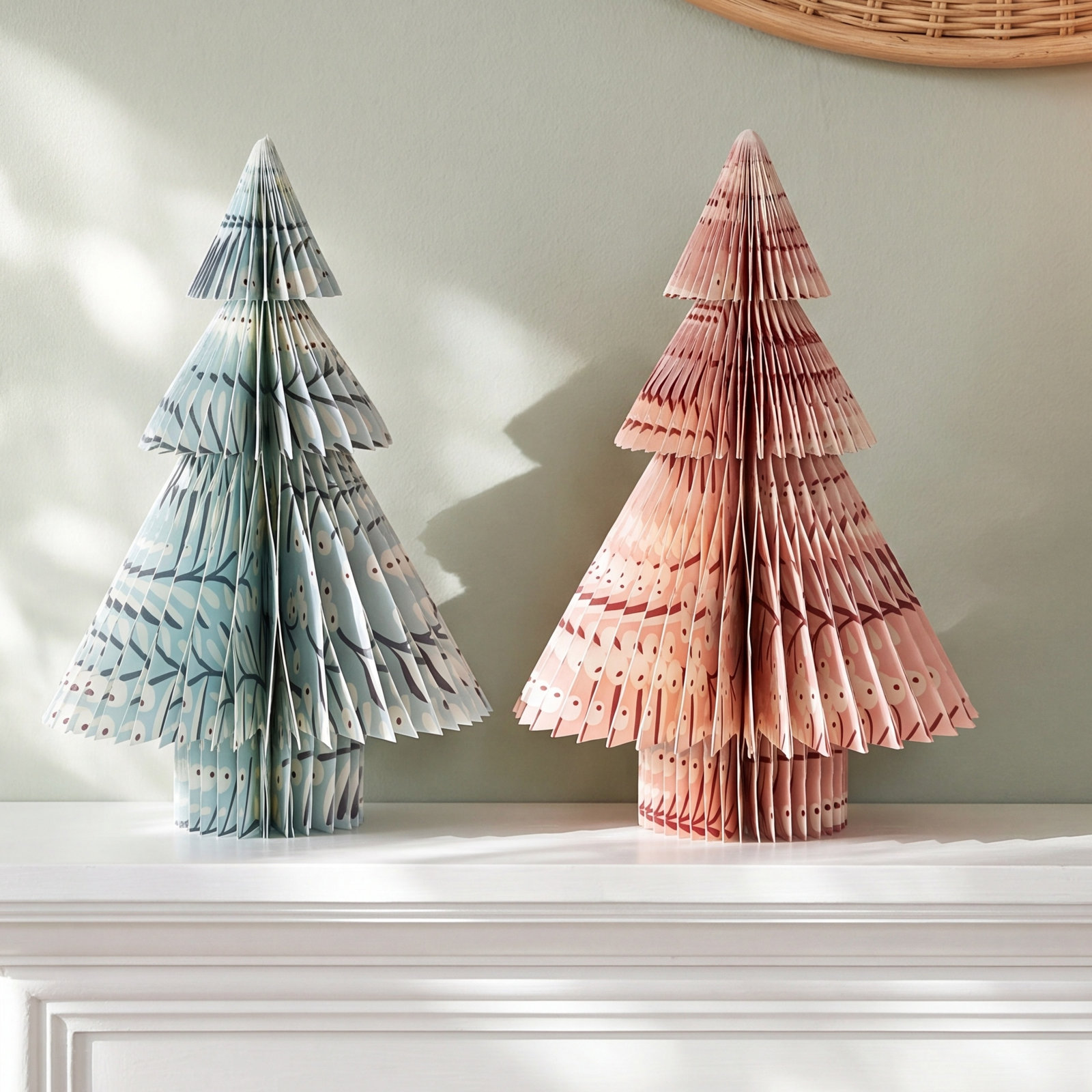 Berry Pattern Paper Honeycomb Table Tree