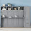 Lit escamotable double pleine grandeur avec placard et tiroirs-2689937