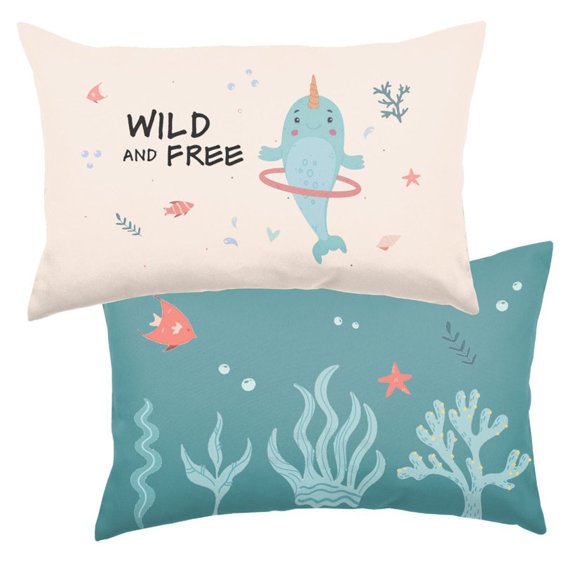 Adrie Cream/Green Cushion, 50x30cm , Wild and Free
