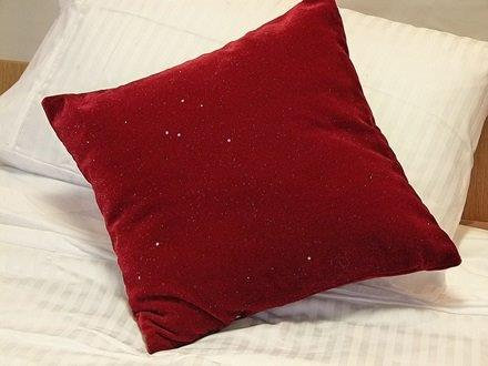 Square Cushion Cover, Burgundy
