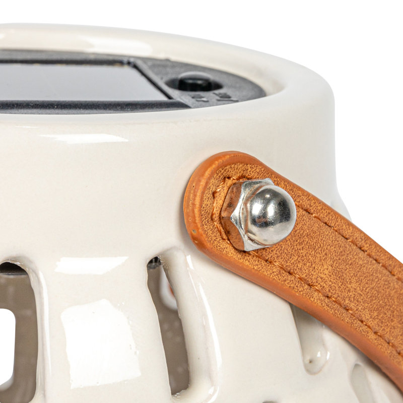 Solar Powered Integrated LED Outdoor Lantern, White