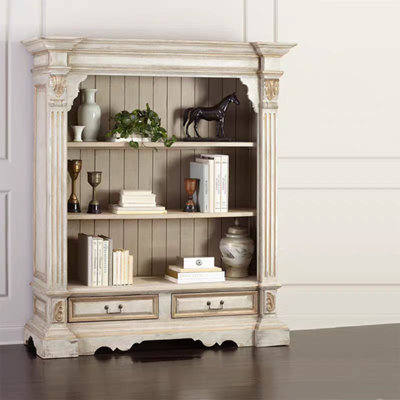Retro White Solid Wood China Cabinet